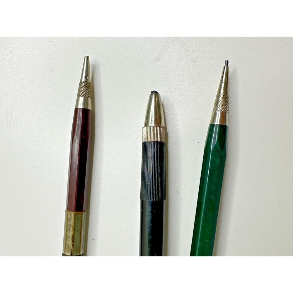 Vtg Autopoint Faber Mechanical Pencils Bell Systems Green Double End Drafting